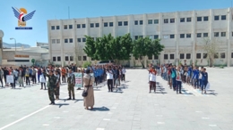 تدشين الدوري الرياضي للمدارس الصيفية في حي الجراف الغربي بمديرية الثورة