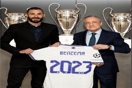 بنزيما يمدد تعاقده مع ريال مدريد حتى 2023