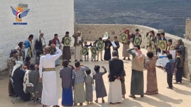 وقفات حاشدة في المحويت رفضا لمؤامرات العدو الصهيوني التي تستهدف دول المنطقة