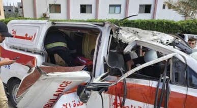 إصابة 7 من طواقم الدفاع المدني في قصف "اسرائيلي" استهدفهم أثناء عملهم 