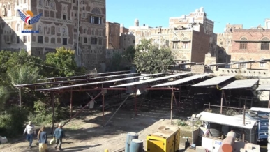 افتتاح مشروع الطاقة الشمسية لبئر الوشلي بمديرية صنعاء القديمة