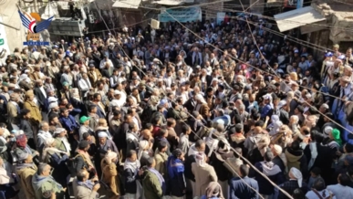 مسيرات واحتفالات جماهيرية حاشدة في أمانة العاصمة بعيد جمعة رجب