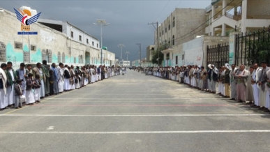 وقفات حاشدة في حجة تُبارك الإنجازات الأمنية ونصرة لغزة