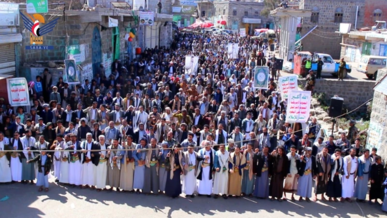 150 مسيرة حاشدة بريمة تؤكد الجهوزية للجولة القادمة مع العدو