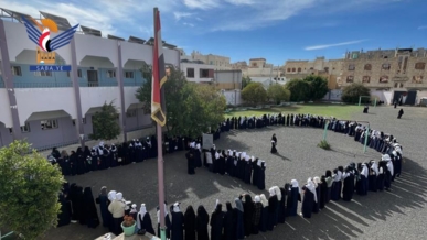 وقفة طلابية بصنعاء الجديدة احتفاء بانتصار محور المقاومة