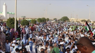 مظاهرة في العاصمة الموريتانية تضامنا مع غزة ورفضا للإبادة الصهيونية