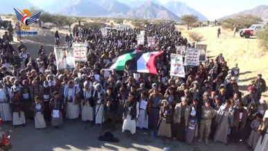 مسيرات حاشدة بمأرب تحت شعار" ثابتون مع غزة ..بلا كلل ولا ملل"