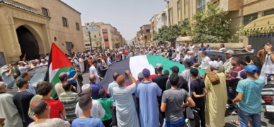 70 مظاهرة في 46 مدينة مغربية دعمًا لغزة