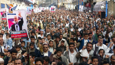  مسيرات حاشدة بحجة تحت شعار "معركة جهاد.. ومحور واحد.. مع غزة حتى النصر"