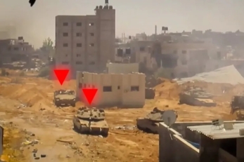 المجاهدين مع القسام تعرض مشاهدا من قصف تحشات العدو الصهيوني بخانيونس