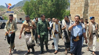 مدير أمن المحويت يتفقد مستوى الأداء الأمني بمديرية بني سعد