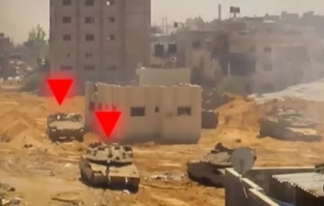 "القسام" تستهدف 3 دبابات وناقلة جند صهيونية شمال قطاع غزة