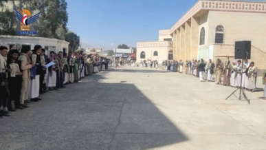 وقفة لكليات جامعة عمران تنديداً للإساءة الأمريكية للقرآن الكريم