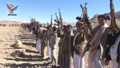 وقفة قبلية مسلحة في مديرية بني حشيش تنديدًا بالإساءة للقرآن الكريم