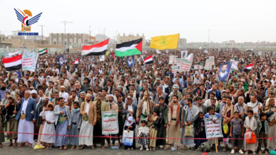 أبناء محافظة تعز يؤكدون ثبات موقفهم مع غزة ورفضهم القاطع لصفقات الخداع والخيانة
