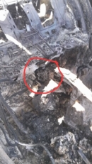 الحرس الثوري الإيراني ينشر صورة جمجمة جندي أميركي محترقة وسط معدات طائرة C-130