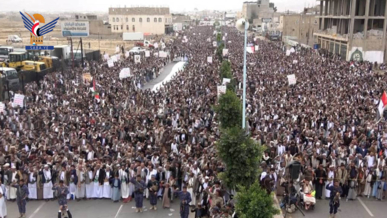 عمران.. مسيرات غير مسبوقة في 66 ساحة تأكيدا على الثبات في نصرة غزة