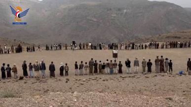 وقفة قبلية بمديرية بلاد الروس استمرارًا في إسناد الشعب الفلسطيني