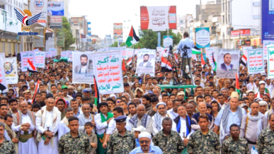 268 مسيرة في الحديدة تحت شعار "مع غزة.. لن نقبل بعار الخذلان مهما كانت جرائم العدوان"