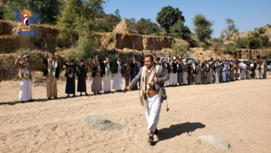  حجة.. لقاء ومسير ومناورة في مبين وفاءً لدماء الشهداء