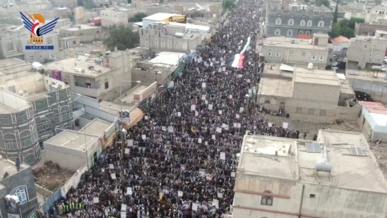  46 مسيرة لأبناء ذمار ثباتا في مواجهة أعداء الأمة ونصرة الشعب الفلسطيني