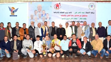 تكريم أبطال البطولة المفتوحة لكرة الطاولة بصنعاء