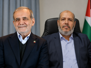 الرئيس الإيراني ورئيس "حماس" يبحثان آخر تطورات القضية الفلسطينية
