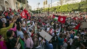 مسيرة حاشدة في تونس نصرة للشعب الفلسطيني وتنديدا بحرب الإبادة