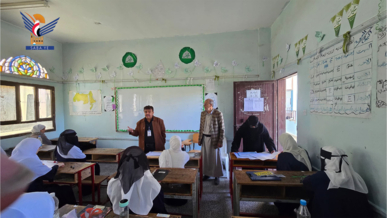 تفقد الدورات الصيفية والاختبارات بمديرية شعوب في أمانة العاصمة