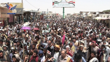  مسيرات حاشدة في الجوف نصرة للشعب الفلسطيني