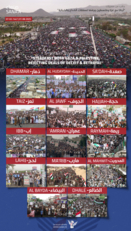 احتشاد مليوني بالعاصمة والمحافظات في مسيرات الثبات مع غزة والرفض لصفقات الخيانة