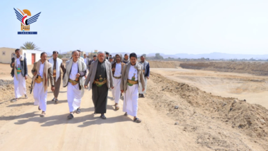 العماد وقريعة يطلعّان على سير العمل بمشاريع بحيرات فلة والحمزات ورحبان والبقلات بصعدة