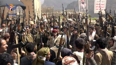 وقفة في الخبت والطويلة بالمحويت لإعلان النفير لمواجهة العدوان الأمريكي البريطاني