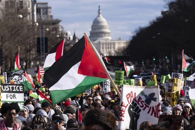 مظاهرات في أمريكا في “اليوم العالمي للعمل من أجل فلسطين”