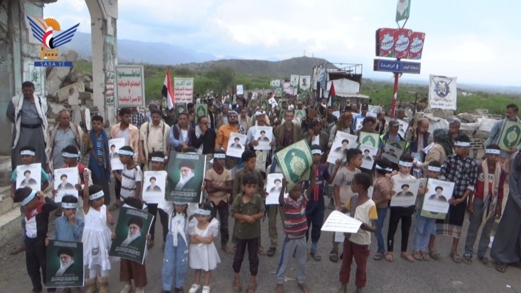 ثلاث مسيرات في القبيطة بلحج ​احتفاءً بالنصر على العدو الصهيوأمريكي