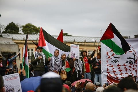 آلاف يتظاهرون في البرازيل وتشيلي والمكسيك دعما لفلسطين