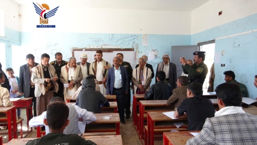 الشغدري يتفقد إختبارات الشهادة العامة للمرحلة الثانوية في دمت بالضالع