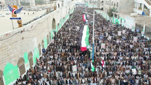 أبناء حجة يحتشدون في 215 ساحة بمسيرات "على الوعد مع غزة.. ضد التهجير وضد كل المؤامرات"
