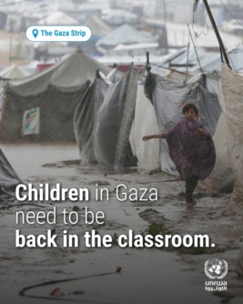 "أونروا": مئات الآلاف من أطفال غزة انقطعوا عن الدراسة النظامية منذ أكتوبر 2023