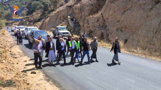 قطينة والحيفي يتفقدان أعمال صيانة وتأهيل طريق المحويت – القناوص 