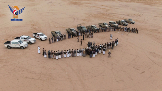 عمار الكريم وبادر وبن حيدر يطلّعون على أحوال المرابطين في جبهات خب الشعف بالجوف