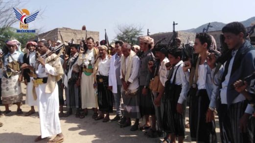 وقفة ومسير شعبي لخريجي دورات التعبئة في مديرية جبل راس في الحديدة وقفة ومسير شعبي لخريجي دورات التعبئة في مديرية جبل راس في الحديدة