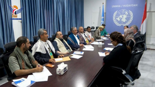 الفريق الوطني لإعادة الانتشار بالحديدة يلتقي بعثة الأمم المتحدة لدعم اتفاق الحديدة