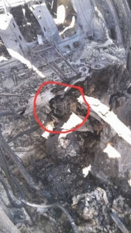 الحرس الثوري الإيراني ينشر صورة جمجمة جندي أميركي محترقة وسط معدات طائرة C-130