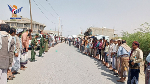 وقفة لأبناء مديرية برع بالحديدة لاعلان النفير ومباركة لانتصارات محور المقاومة