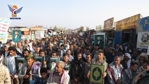 مسيرات حاشدة بالضالع إحياءً ليوم القدس العالمي