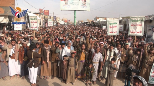 مسيرات حاشدة في الجوف تضامناً مع إيران وتأكيدا على الجهوزية للجولة القادمة مع العدو