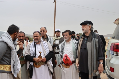 ضيوف اليمن المشاركون بمؤتمر فلسطين يطلعون على عدد من جرائم العدوان في صعدة