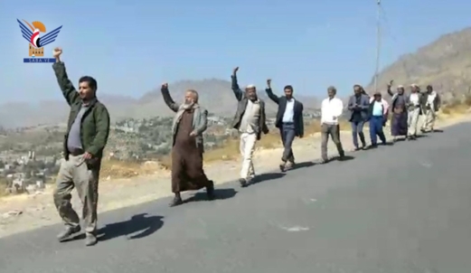  إب.. مسير لقوات التعبئة في وادي الحبالي بمديرية السدة