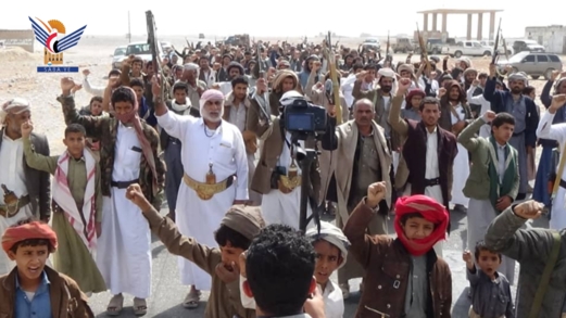 مسيرات حاشدة في مأرب تضامنا مع الشعبين الإيراني واللبناني